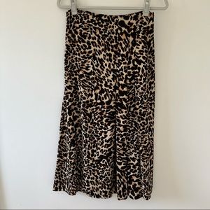 Zara animal print midi skirt